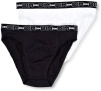Набор мужских трусов-слипов DIM Cotton Stretch (2шт) (Черный/Белый) фото превью 1