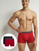 Набор мужских трусов-боксеров DIM EcoDIM (2шт) (Красный/Черный) фото превью 2