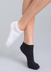 Набор женских носков DIM Basic Cotton (2 пары) (Белый/Черный) фото превью 1
