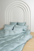Простыня на резинке из сатина GERMAN GRASS Sea Wave Brilliant Grass (Бирюзовый) фото превью 1