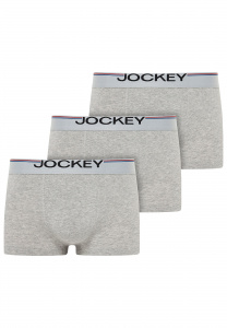 Набор мужских трусов-боксеров JOCKEY Cotton Stretch Comfort (3шт) (Серый)