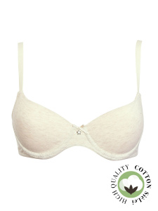 Бюстгальтер-балконет с плотной чашкой SIELEI Naturalcotton (Ecru melange)