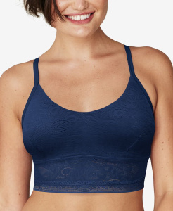 Бюстгальтер-топ с мягкой чашкой MAIDENFORM Lace Longline (Синий)