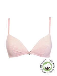 Бюстгальтер-треугольник с плотной чашкой SIELEI Naturalcotton (Rosa melange)