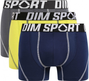 Набор мужских трусов-боксеров DIM Sport (3шт) (Серый/Синий/Зеленый)