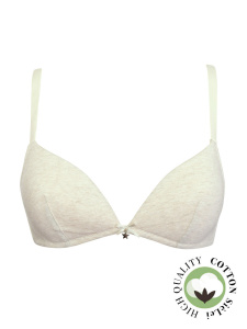 Бюстгальтер-треугольник с плотной чашкой SIELEI Naturalcotton (Ecru melange)