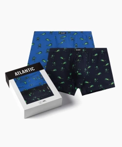 Набор мужских трусов-боксеров ATLANTIC Frog (2шт) (Темно-синий+Темно-голубой)