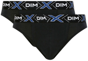 Набор мужских трусов-слипов DIM X-Temp (2шт) (Черный/Черный)