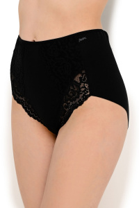 Женские трусы-слипы высокие JANIRA Lace Cotton Band (Negro)