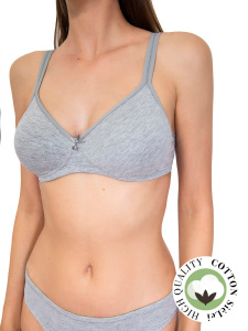 Бюстгальтер с мягкой чашкой SIELEI Naturalcotton (Grigio melange)