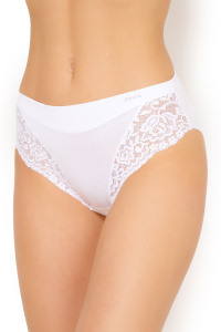 Женские трусы-слипы высокие JANIRA Lace Cotton Band (Blanco)