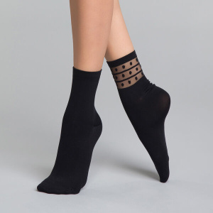 Набор женских носков DIM Skin Fancy (2 пары) (Черный)