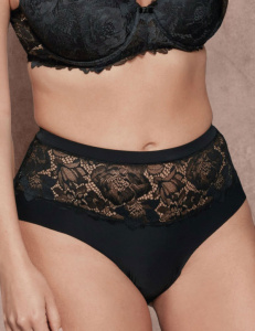 Женские трусы-слипы высокие LORMAR Curvy Yourbody (Nero)