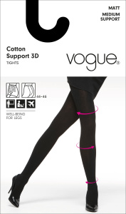 Колготки VOGUE Cotton support 3D (Black)