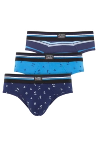 Комплект мужских трусов-слипов JOCKEY Cotton Stretch (3шт) (Синий-Голубой)