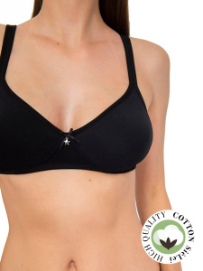 Бюстгальтер-бралетт с мягкой чашкой SIELEI Naturalcotton (Nero)