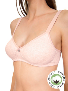 Бюстгальтер-бралетт с мягкой чашкой SIELEI Naturalcotton (Rosa melange)