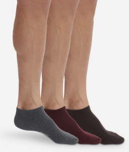 Набор мужских носков DIM Basic Cotton (3 пары) (Бордовый/Серый/Коричневый)