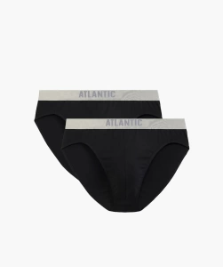 Набор мужских трусов-слипов ATLANTIC Basic (2шт) (Черный)