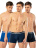 Набор мужских трусов-шорт CACHAREL (3шт) (Синий-Индиго-Голубой)