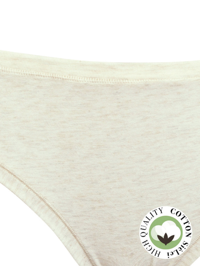 Женские трусы-бразилиана SIELEI Naturalcotton (Ecru melange) фото 3