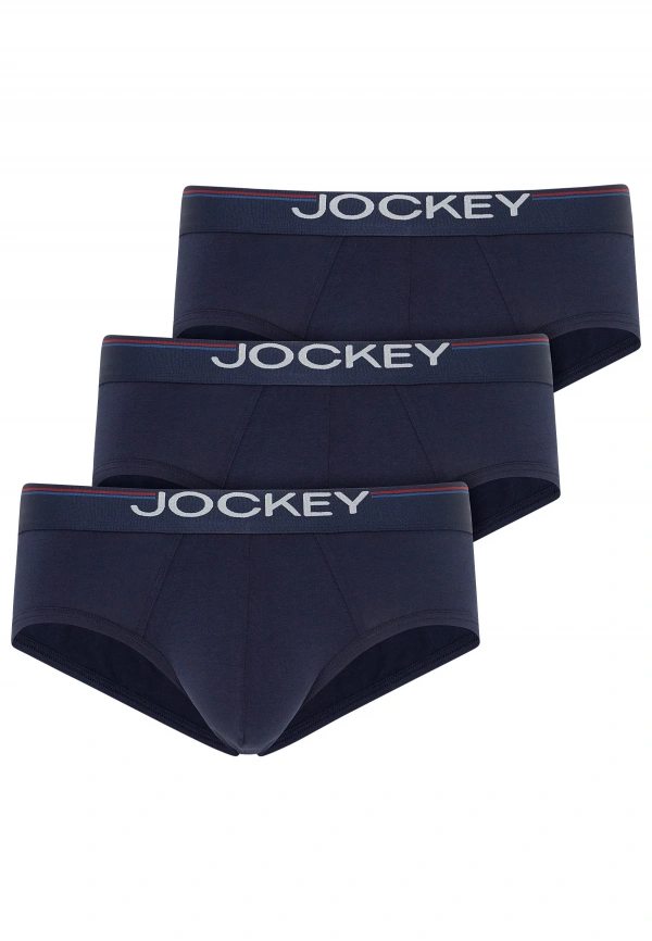 Набор мужских трусов-слипов JOCKEY Cotton Stretch Comfort (3шт) (Синий) фото 1