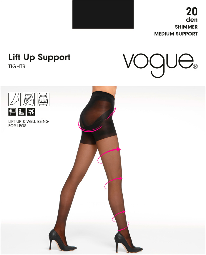 Колготки VOGUE Lift up support 20 (Black) фото 1