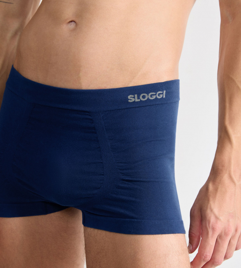 Набор мужских трусов-боксеров SLOGGI GO Smooth (2шт) (Синий) фото 3