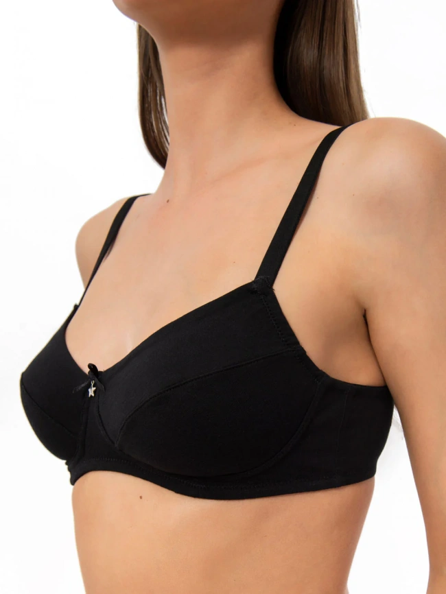 Бюстгальтер с мягкой чашкой SIELEI Naturalcotton (Nero) фото 3