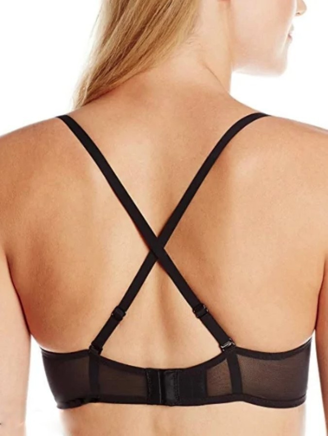 Бюстгальтер push-up с плотной чашкой MAIDENFORM Modern Bras (Черный/Мелкая сетка) фото 3