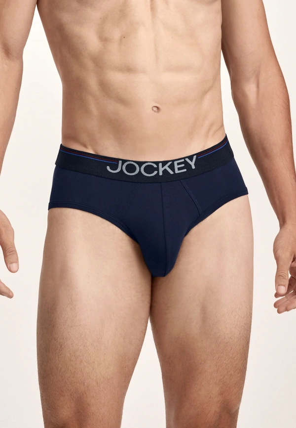 Набор мужских трусов-слипов JOCKEY Cotton Stretch Comfort (3шт) (Синий) фото 2