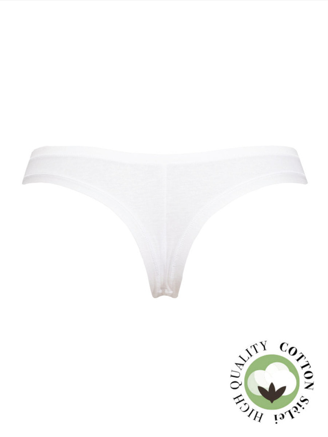 Женские трусы-бразилиана SIELEI Naturalcotton (Bianco) фото 4