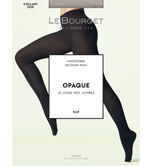 Колготки LE BOURGET Opaque Mat 50 Microfibre (Nearly Black) фото 2