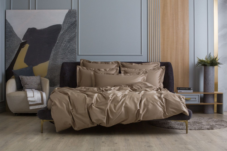 Постельное белье из сатина GERMAN GRASS Caramel Beige Allure Grass (Карамельно-бежевый) фото 1