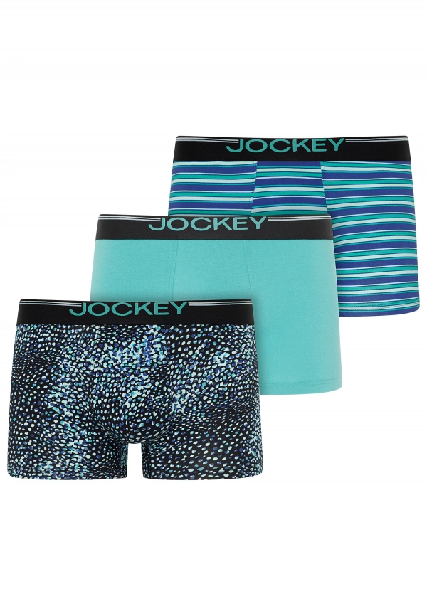 Набор мужских трусов-боксеров JOCKEY Cotton Stretch Comfort (3шт) (Зеленый) фото 1