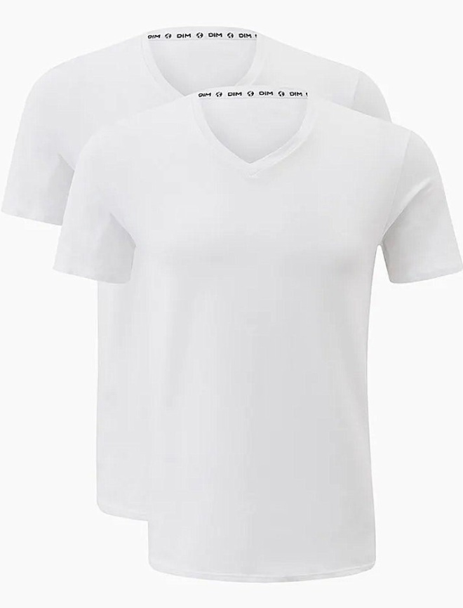 Набор мужских футболок DIM Green (2шт) (Белый/Белый) фото 1