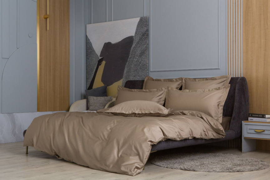 Постельное белье из сатина GERMAN GRASS Caramel Beige Allure Grass (Карамельно-бежевый) фото 2
