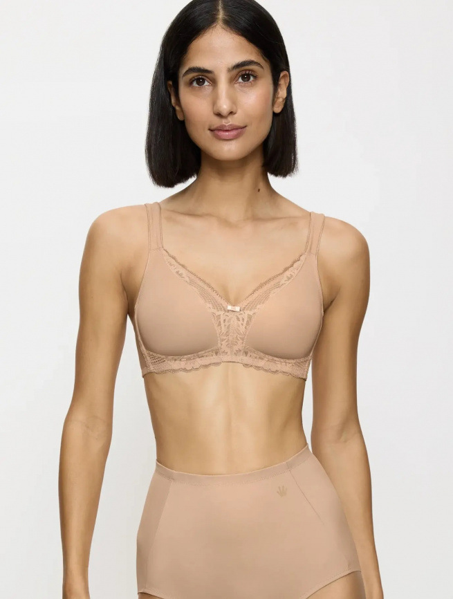 Бюстгальтер с мягкой чашкой TRIUMPH Modern Lace+Cotton (Бежевый) фото 1