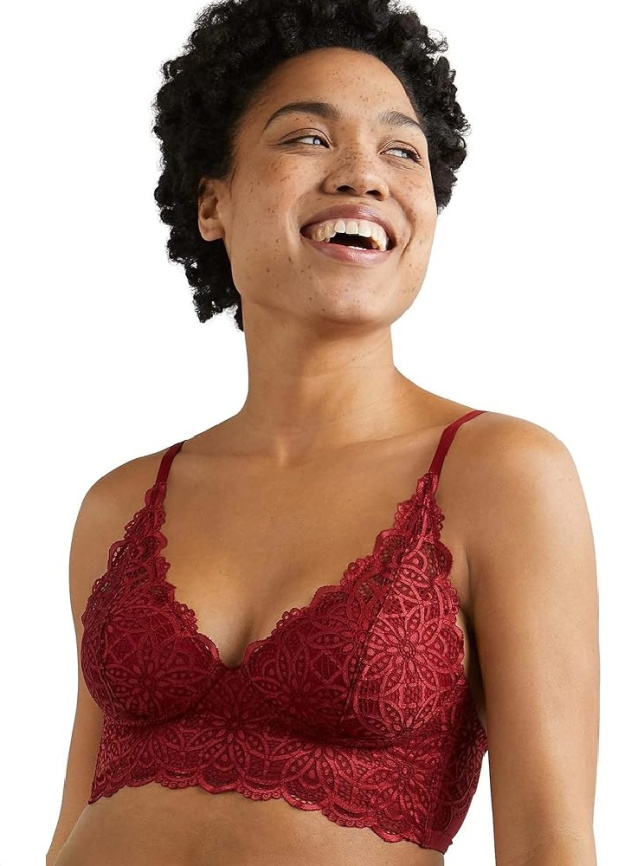 Бюстгальтер-бралетт с плотной чашкой MAIDENFORM Pure Comfort (Винтажный Красный) фото 1