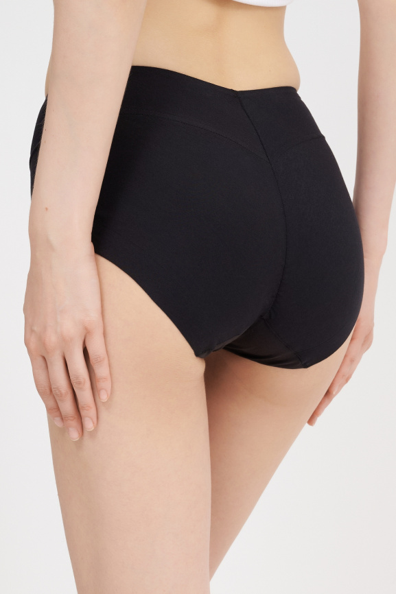 Женские трусы-слипы высокие корректирующие JANIRA Shape Cotton Band (Negro) фото 2