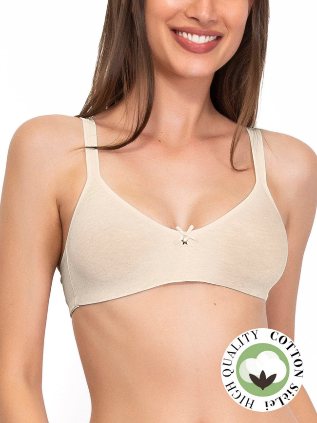 Бюстгальтер с мягкой чашкой SIELEI Naturalcotton (Ecru melange) фото 1