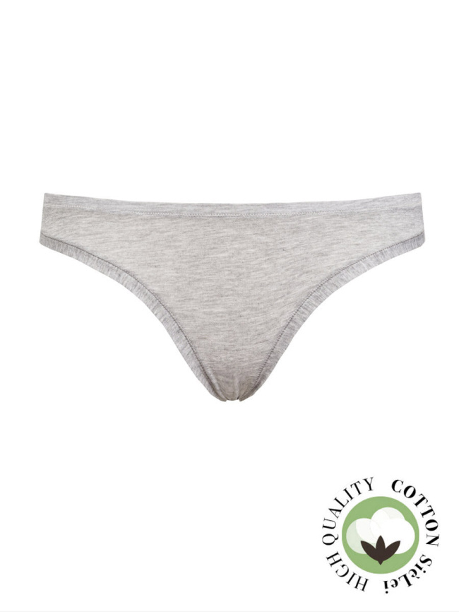 Женские трусы-бразилиана SIELEI Naturalcotton (Grigio melange) фото 4