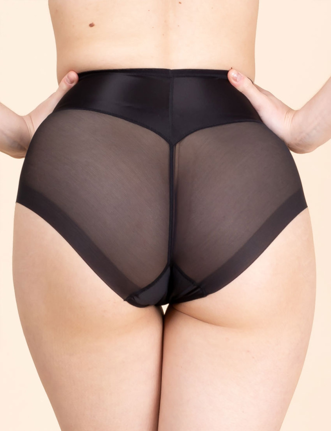 Женские трусы-слипы высокие корректирующие JANIRA Secrets (Negro) фото 2