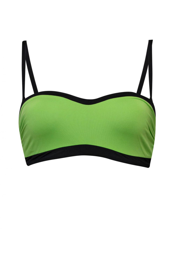 Верх купальника-бандо с мягкой чашкой MARC AND ANDRE Sport Collection (Черный, Зеленый) фото 5