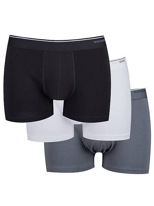 Набор мужских трусов-боксеров BLACKSPADE Tender Cotton (3шт) (Белый-Черный-Антрацит) фото 1
