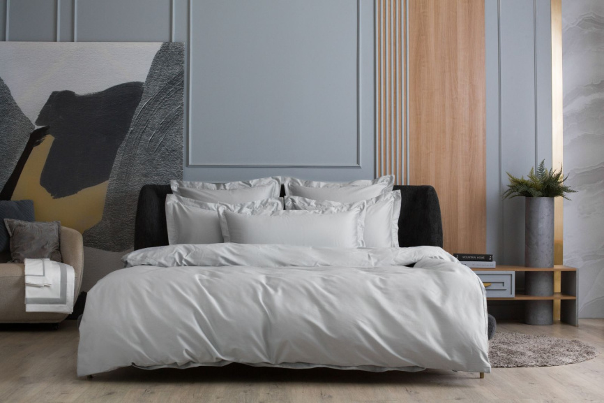 Постельное белье из сатина GERMAN GRASS Ash Grey Allure Grass (Светло-серый) фото 1