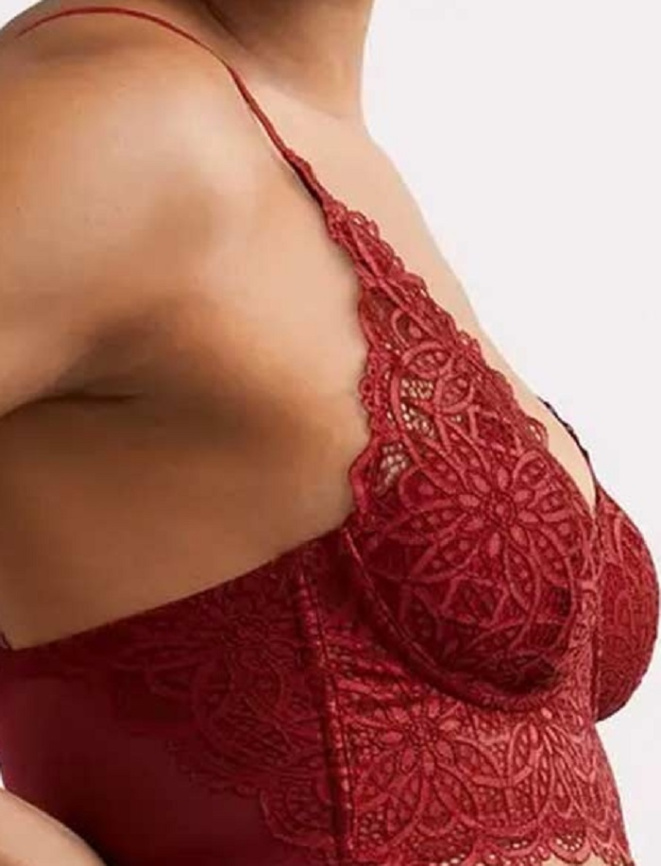 Бюстгальтер-бралетт с плотной чашкой MAIDENFORM Pure Comfort (Винтажный Красный) фото 3