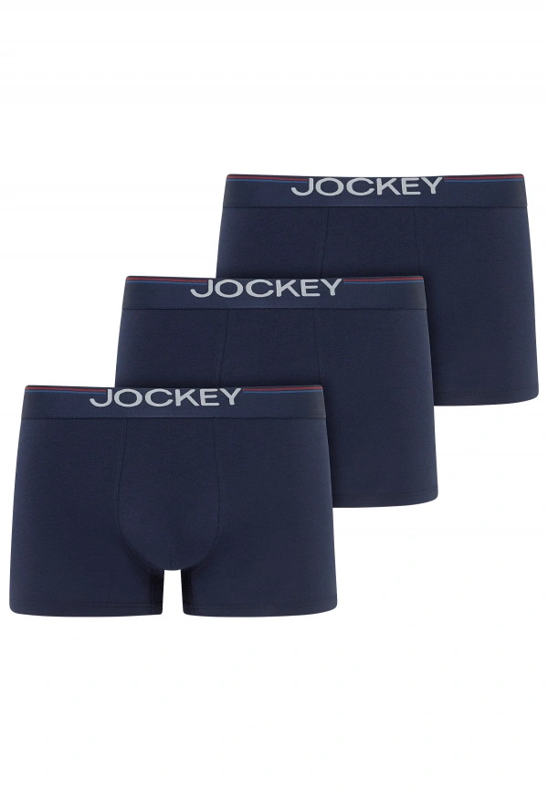 Набор мужских трусов-боксеров JOCKEY Cotton Stretch Comfort (3шт) (Синий) фото 1