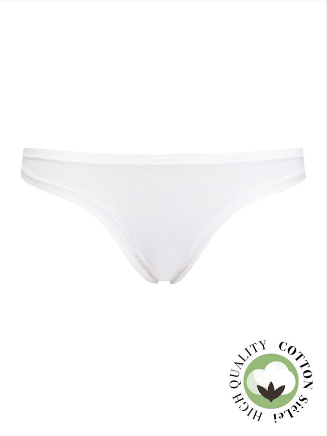 Женские трусы-бразилиана SIELEI Naturalcotton (Bianco) фото 3
