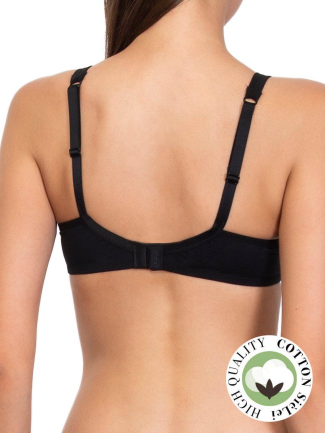 Бюстгальтер-бралетт с мягкой чашкой SIELEI Naturalcotton (Nero) фото 2